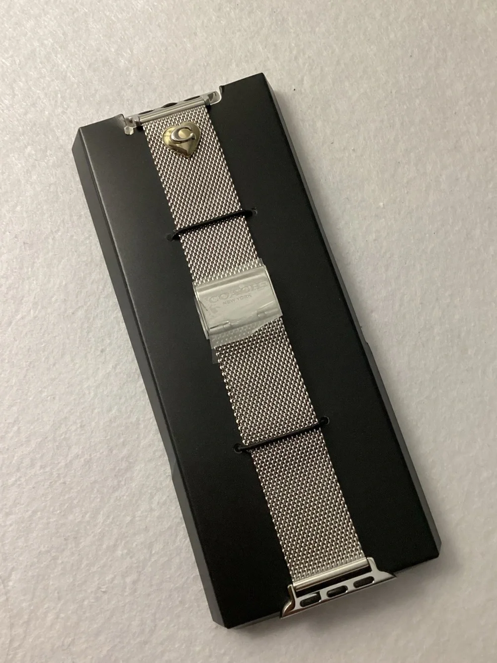 Coach Silver-Tone Stainless Steel Mesh Bracelet for 38/40/41mm Apple Watch